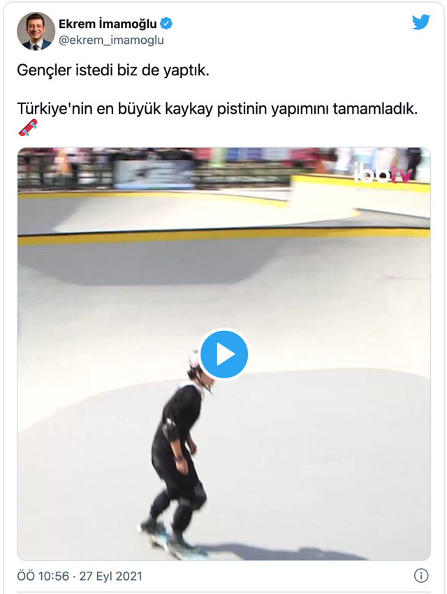 Ekrem İmamoğlu, Türkiye'nin en büyük kaykay pistini açtı! 'Gençler istedi, biz de yaptık' - Resim: 0