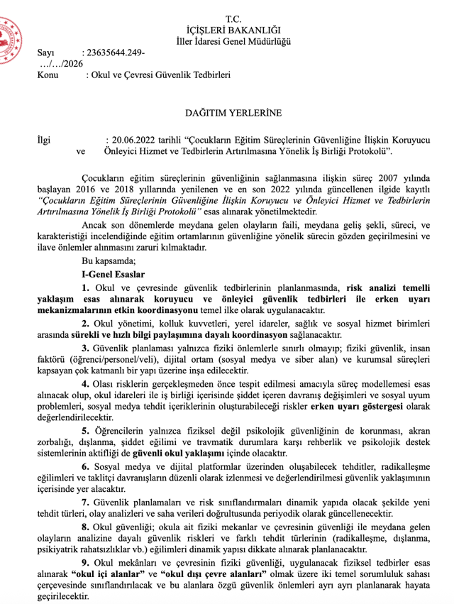 İçişleri Bakanlığı 81 ile genelge gönderdi! Okullarda yeni dönem resmen başladı - Resim: 0