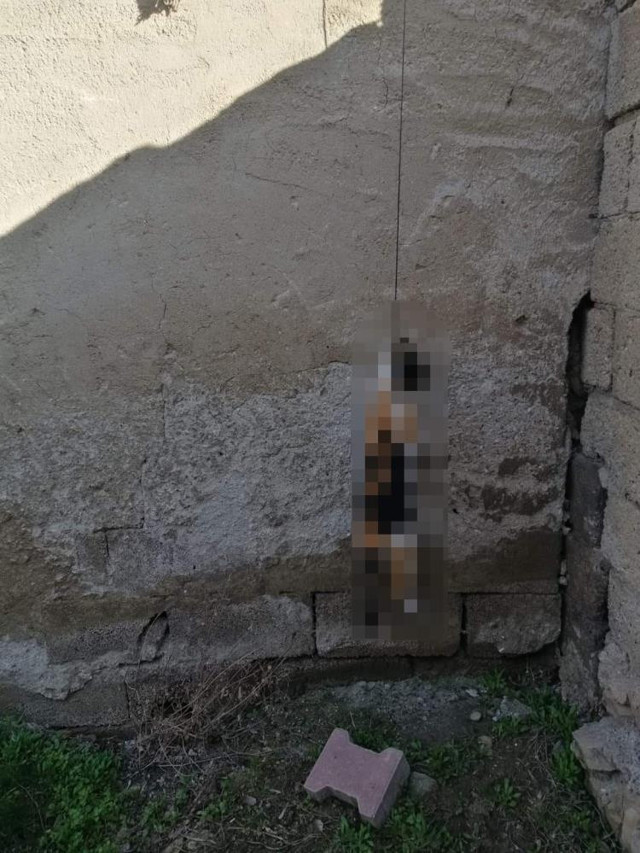 Ankara'da kan donduran görüntü! Asılı halde bulundu - Resim: 0