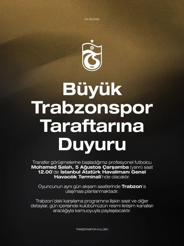 Trabzonspor, Mohamed Salah'ı KAP'a bildirdi! Türkiye'ye geliş saati belli oldu - Resim: 5