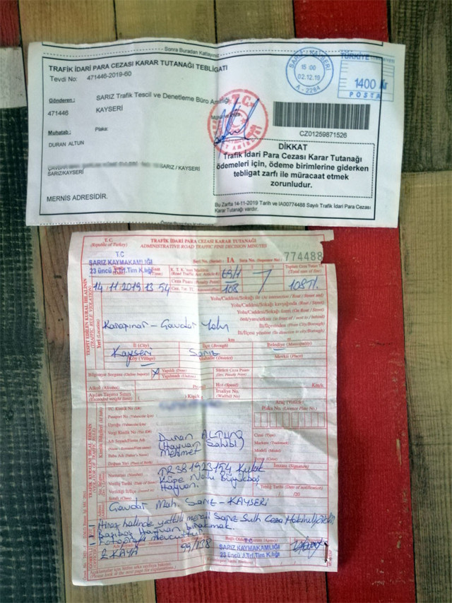 Kayseri'de ineğine trafik cezası geldi not kısmında yazılana bakın! - Resim: 0