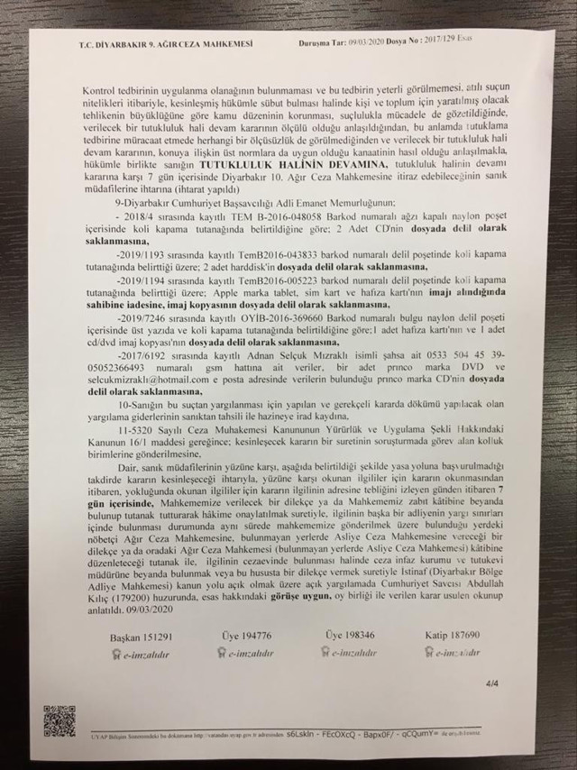 Eski Diyarbakır Belediye Başkanı Selçuk Mızraklı'ya hapis cezası - Resim: 2