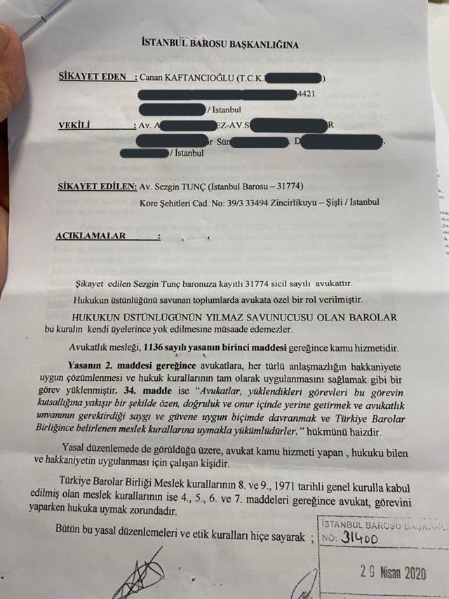 Canan Kaftancıoğlu istedi İstanbul Barosu soruşturma açtı - Resim: 0