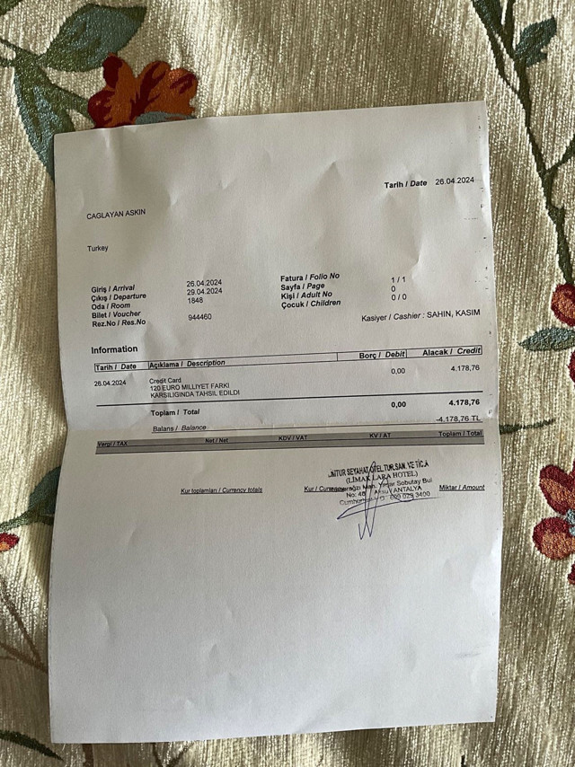 Müşterinin Türk olduğu ortaya çıkınca 120 avro fark alan Antalya'daki otelden açıklama - Resim: 0