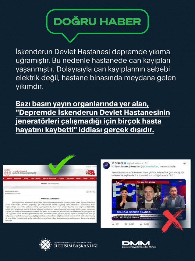 İskenderun Devlet Hastanesi'nde elektrik kaynaklı can kaybı yok - Resim: 0