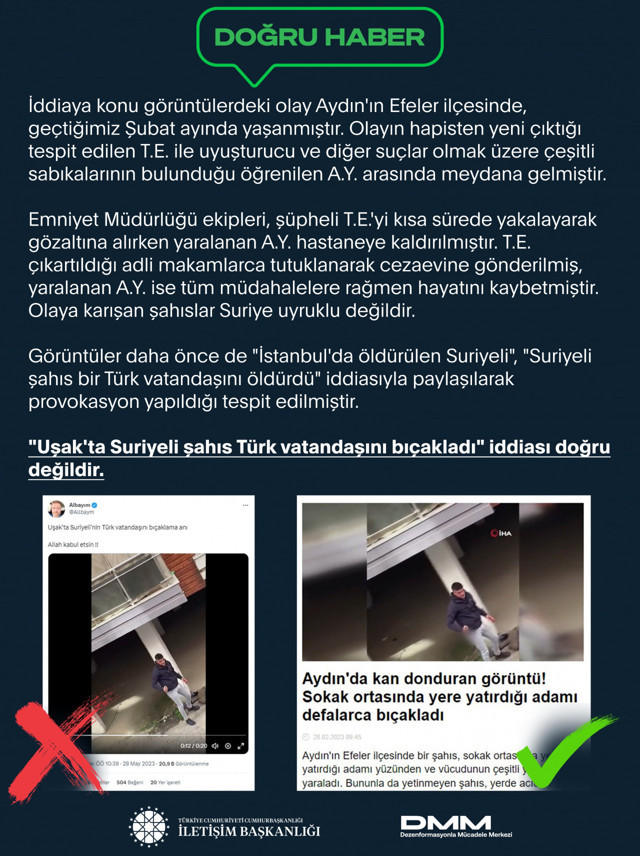 "Uşak'ta Suriyeliler Türk vatandaşını bıçakladı" iddiası! İletişim Başkanlığı'ndan açıklama geldi - Resim: 0