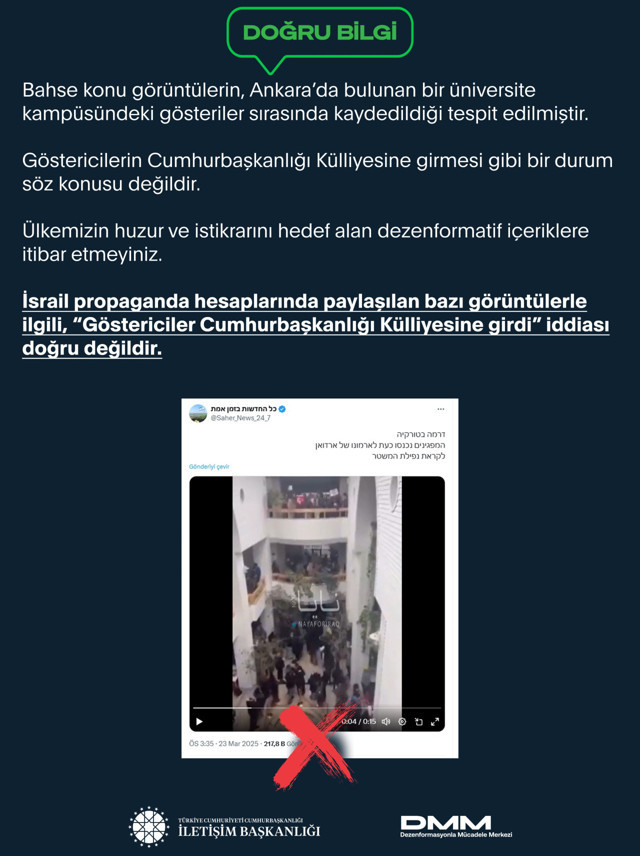 DMM "Göstericiler Cumhurbaşkanlığı Külliyesi'ne girdi" iddialarını yalanladı - Resim: 0