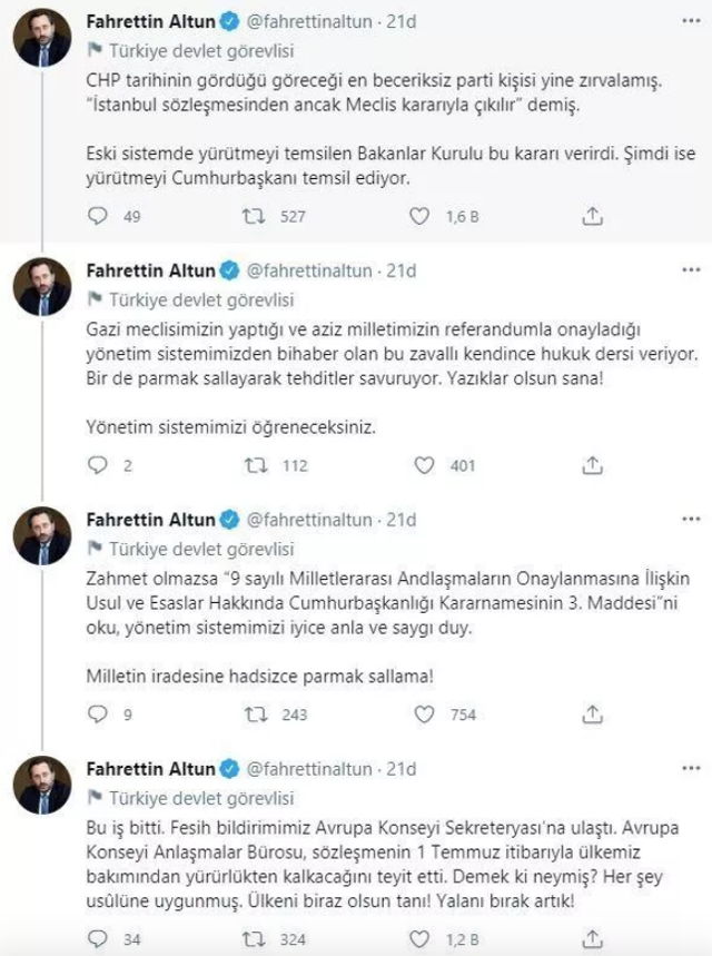 Fahrettin Altun'dan CHP'li Özgür Özel'e 'İstanbul Sözleşmesi' tepkisi: Yine zırvalamış - Resim: 0