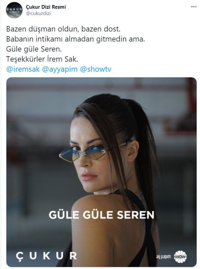 Show TV Çukur dizisinden İrem Sak ayrıldı veda mesajı bakın ne oldu - Resim: 4