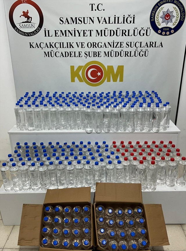 Samsun'da 320 litre etil alkol ele geçirildi - Resim: 0