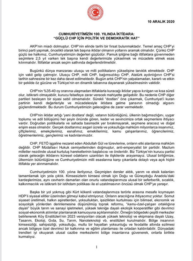 CHP'li 2 vekil Genel Merkez'in cevap vermediği olay mektubu paylaştı - Resim: 1