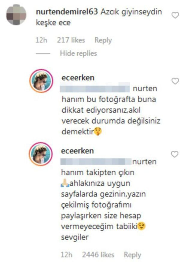 Takipçisine cevabı yapıştırdı Ece Erken mini şortunun eleştirilmesine çok kızdı - Resim: 3