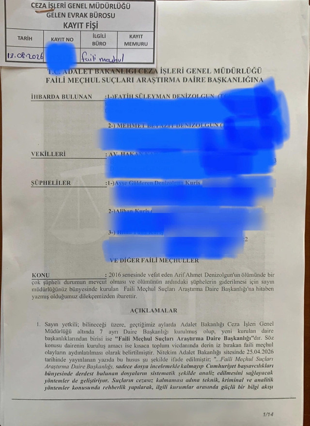 Alihan Kuriş'e cinayet suçlaması! Süleymancılar'ın kurucusunun torunu bakanlığa başvurdu - Resim: 1