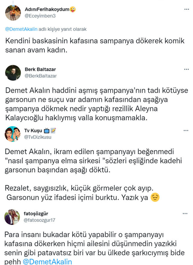 Demet Akalın'dan tepki çeken hareket! Garsonun kafasından aşağı şampanya döktü - Resim: 0