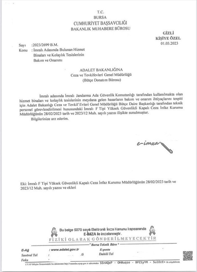 Meral Akşener İmralı'ya yargıdan birini gönderdiler dedi Adalet Bakanlığı belgeleri paylaştı - Resim: 1