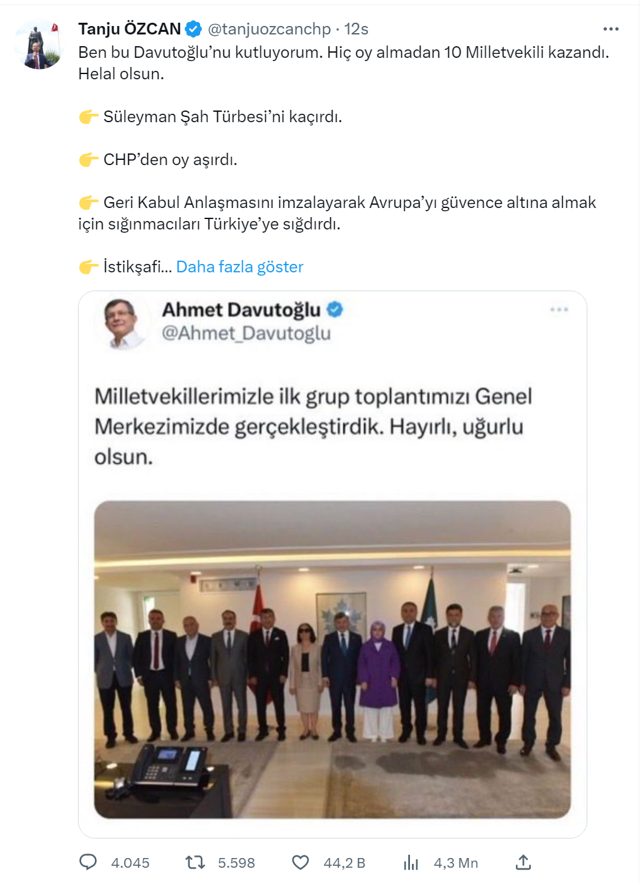 Tanju Özcan, Ahmet Davutoğlu ve CHP topa tuttu! "Sende ne ‘Stratejik Derinlik’ varmış" - Resim: 0