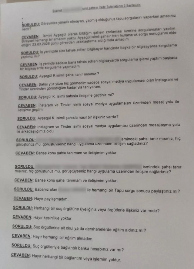 Bakan Gürlek’in tapu kayıtlarını sorgulayan memur her şeyi itiraf etti! İsim verdi - Resim: 0