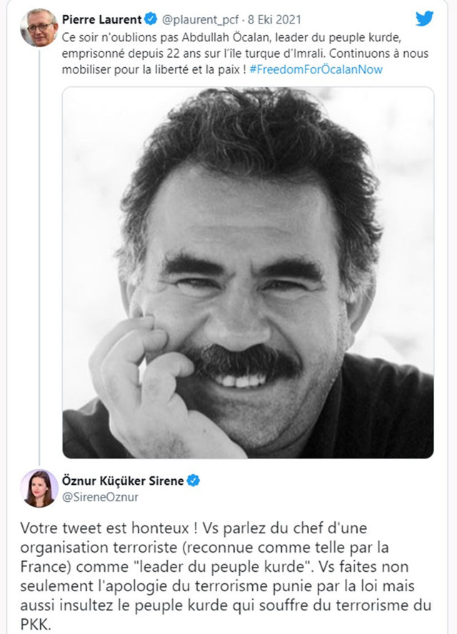 Fransız siyasetçiden skandal Abdullah Öcalan paylaşımı - Resim: 0