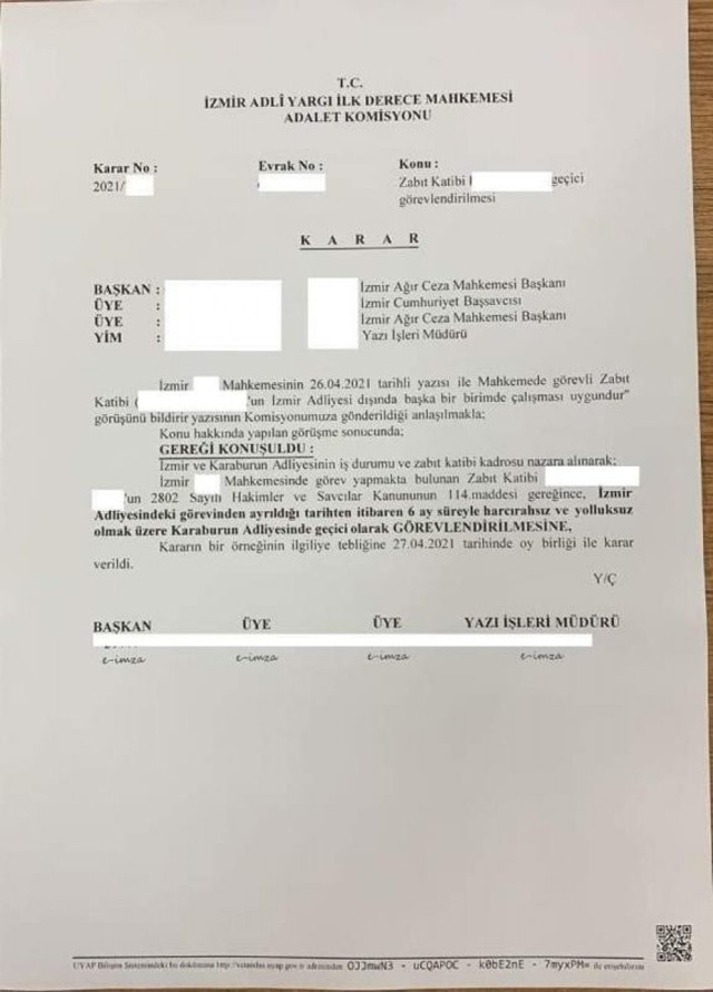 Kadın hakim, zabıt katibini sürdürdü! WhatsApp'ta olay diyalog: Mesai saatlerinde uyarın - Resim: 1