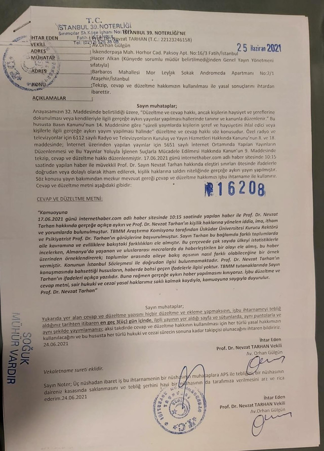 Nevzat Tarhan'dan İstanbul sözleşmesi ve ensest haberlerine açıklama - Resim: 0