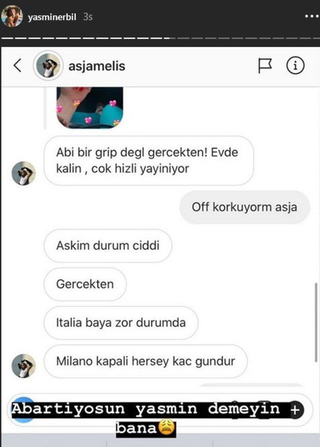 Yasmin Erbil'den olay Koronavirüs paylaşımı! 'Abartıyorsun demeyin bana' - Resim: 2