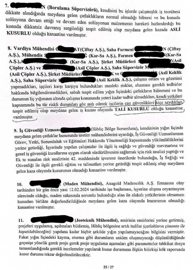 Erzincan'daki altın madeni faciasında 6 kişi tutuklandı! Bilirkişi Anagold'u asli kusurlu bulmadı - Resim: 2