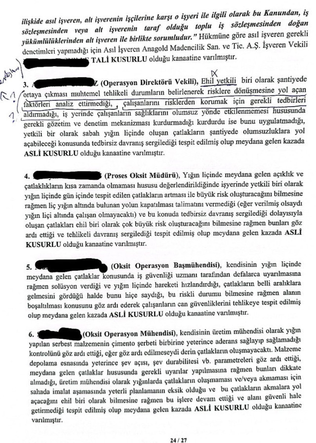 Erzincan'daki altın madeni faciasında 6 kişi tutuklandı! Bilirkişi Anagold'u asli kusurlu bulmadı - Resim: 1