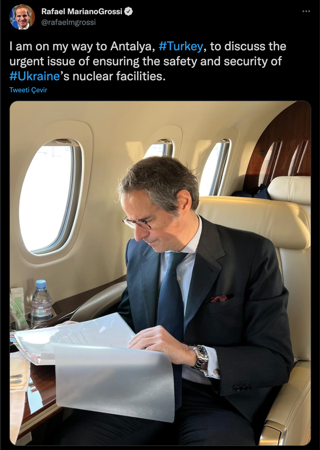 Uçaktan paylaştı, acilen Türkiye'ye geliyor! Konu Ukrayna'daki nükleer tesisler - Resim: 0