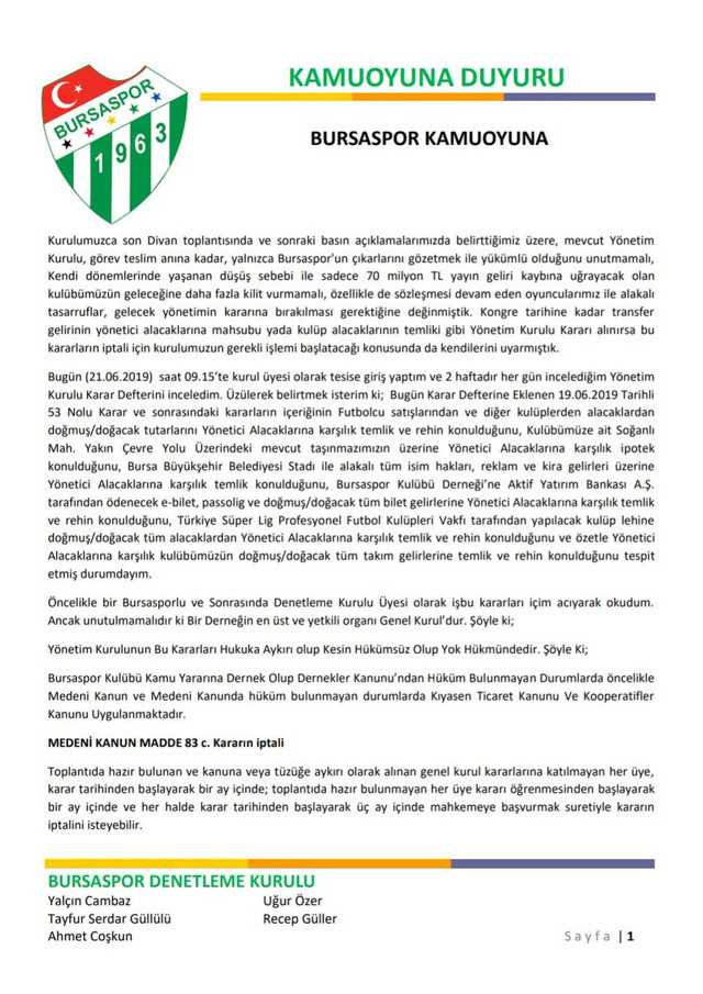 Bursaspor'u zor günler bekliyor! Gelirlere el konuldu - Resim: 1