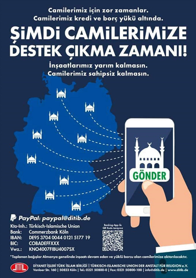 Diyanet Almanya'da koronavirüsten etkilenen borçlu camiler için yardım kampanyası başlattı - Resim: 0