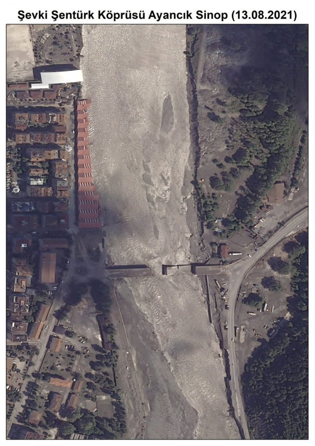 Sel felaketini yaşayan Kastamonu ve Sinop uzaydan görüntülendi! - Resim: 0