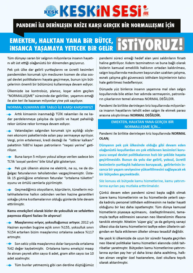 Memur sendikası KESK imza başlattı: En düşük maaş 7 bin 950 TL olsun! - Resim: 0