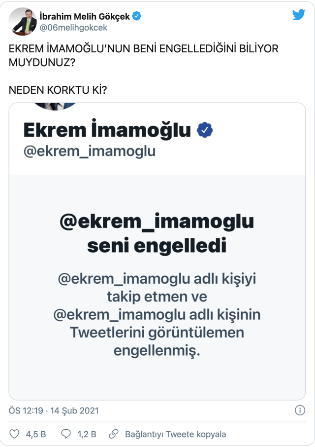 Ekrem İmamoğlu, Melih Gökçek'i engelledi! Gökçek: Ekrem neden korktu ki... - Resim: 0