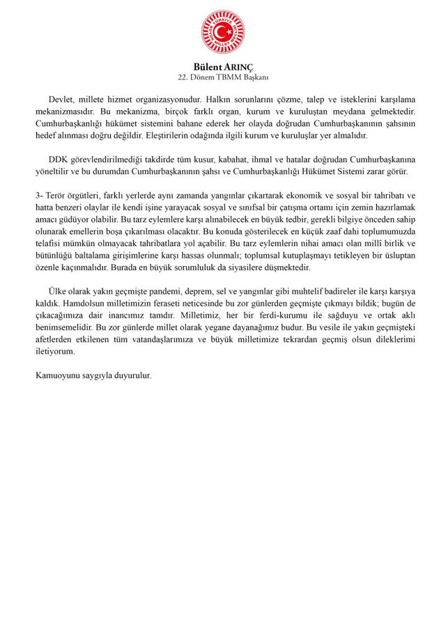 Bülent Arınç yasayı hatırlattı! Keşke evimiz yansaydı diyen başkanı eleştirdi - Resim: 1