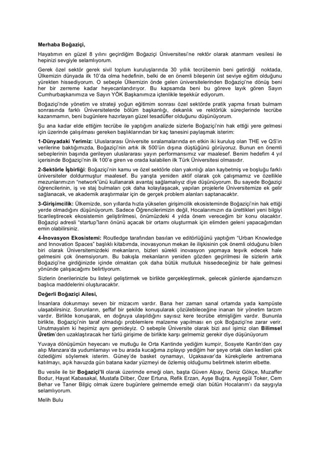 Boğaziçi Üniversitesi'ne rektör olarak atanan Melih Bulu'dan eleştirilere cevap: Boğaziçi'ne zarar verir - Resim: 0