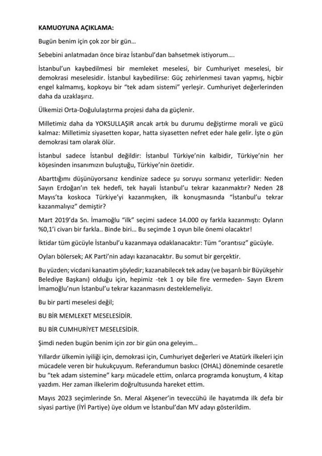 İYİ Parti'de şok istifa! Genel Başkan Yardımcısı Ece Güner İYİ Parti'den ayrıldı! Ekrem İmamoğlu savunması - Resim: 2