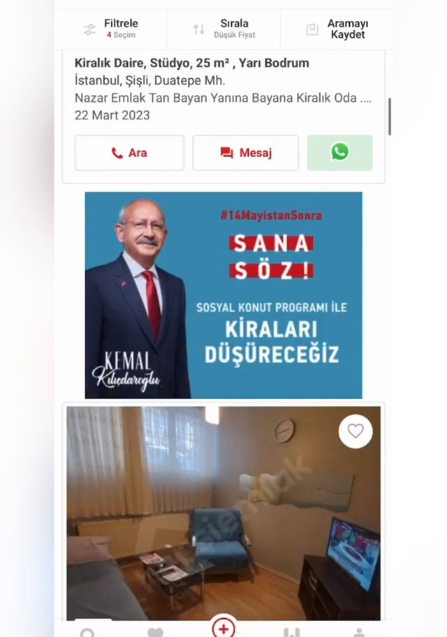 CHP'nin "Kiraları Düşüreceğiz" reklamı sosyal medya'nın gündemine oturdu! - Resim: 1