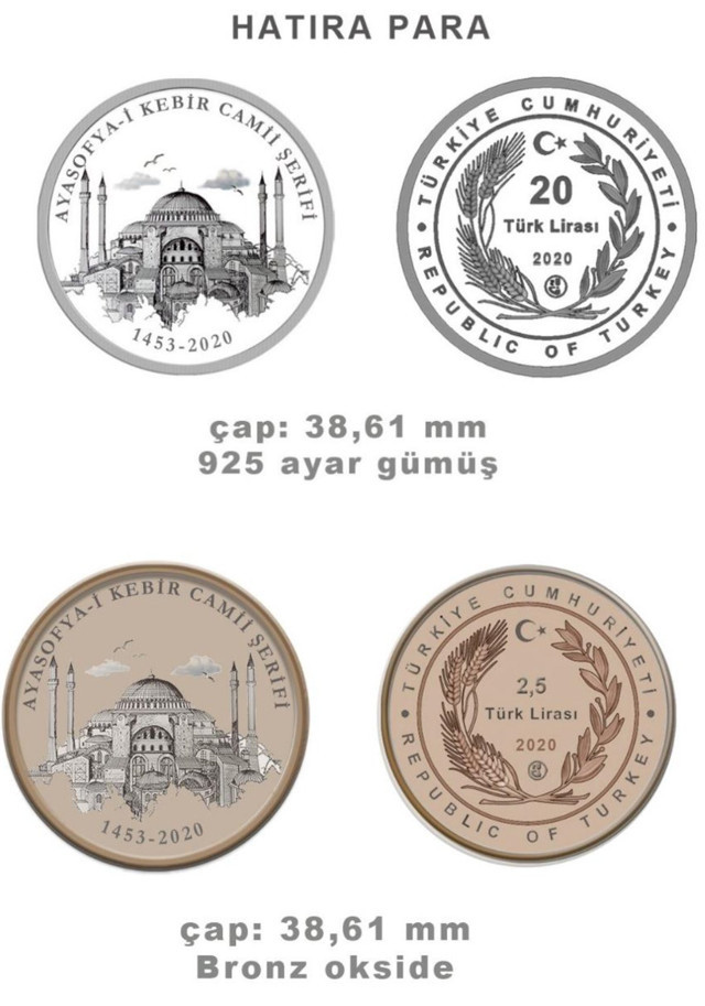 Ayasofya için özel hatıra parası basıldı işte o paraların fiyatları - Resim: 1