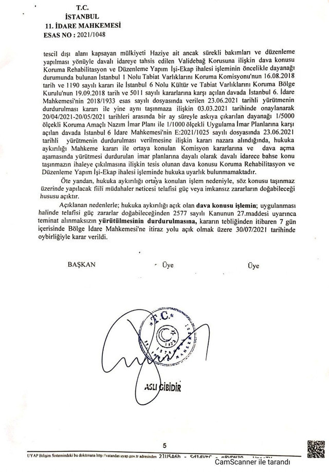 Üsküdar Validebağ Korusu'nu yapılaşmaya açacak proje 3. kez ret yedi - Resim: 0