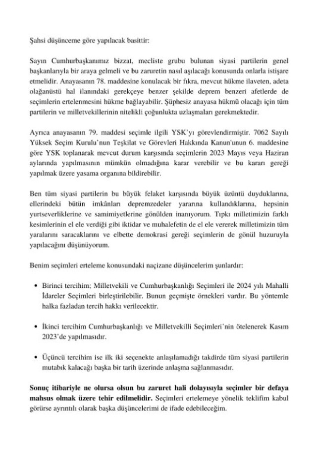 Bülent Arınç'tan "seçimler acilen ertelensin" çağrısı! - Resim: 1