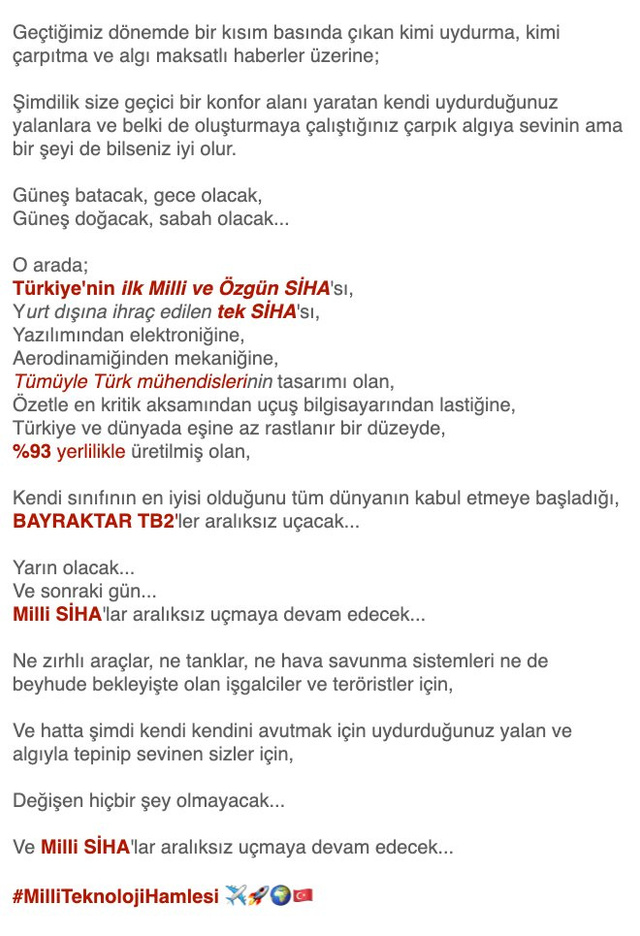 Selçuk Bayraktar'dan Tele1'e tokat gibi cevap - Resim: 0