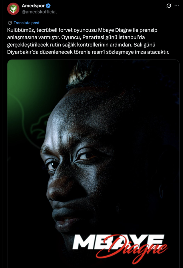 Anlaşma duyuruldu! Mbaye Diagne Türkiye'ye geri dönüyor - Resim: 0