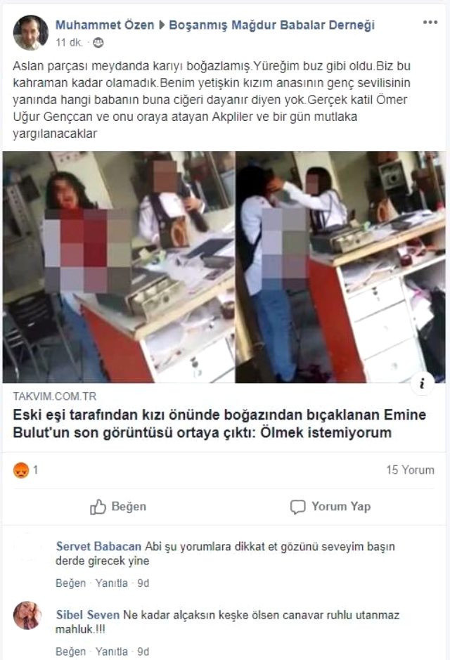 Emine Bulut'un katilini tebrik etti kıyamet koptu - Resim: 0