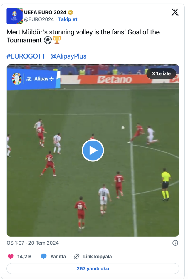 EURO 2024'ün en güzel golü Türkiye'den! - Resim: 0
