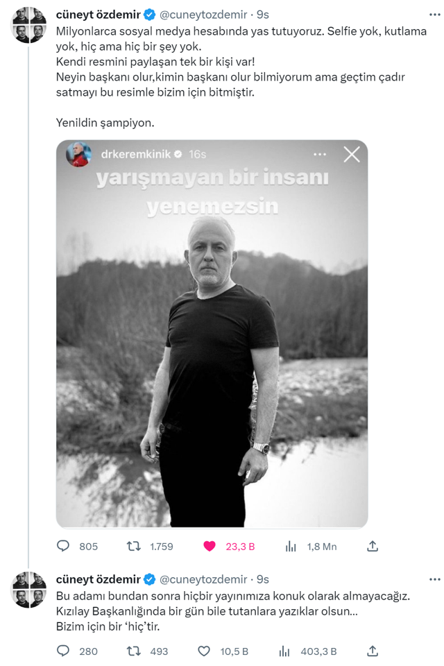 Cüneyt Özdemir 'yenildin şampiyon' deyip Kerem Kınık'a yasak koydu! 'Bundan sonra bu adamı...' - Resim: 0