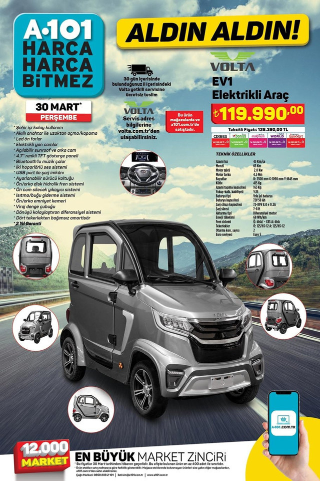 A101 30 Mart perşembe aktüel ürünler kataloğu yayınlandı! Sıfır elektrikli araba yarın satışa çıkıyor! - Resim: 2