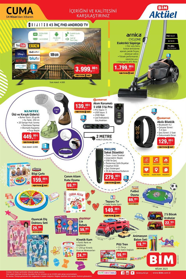 BİM kataloğu yayınlandı! Notebook, Cep Telefonu, Akıllı bileklik satışta! BİM 14 Nisan indirimli ürünler listesi - Resim: 2