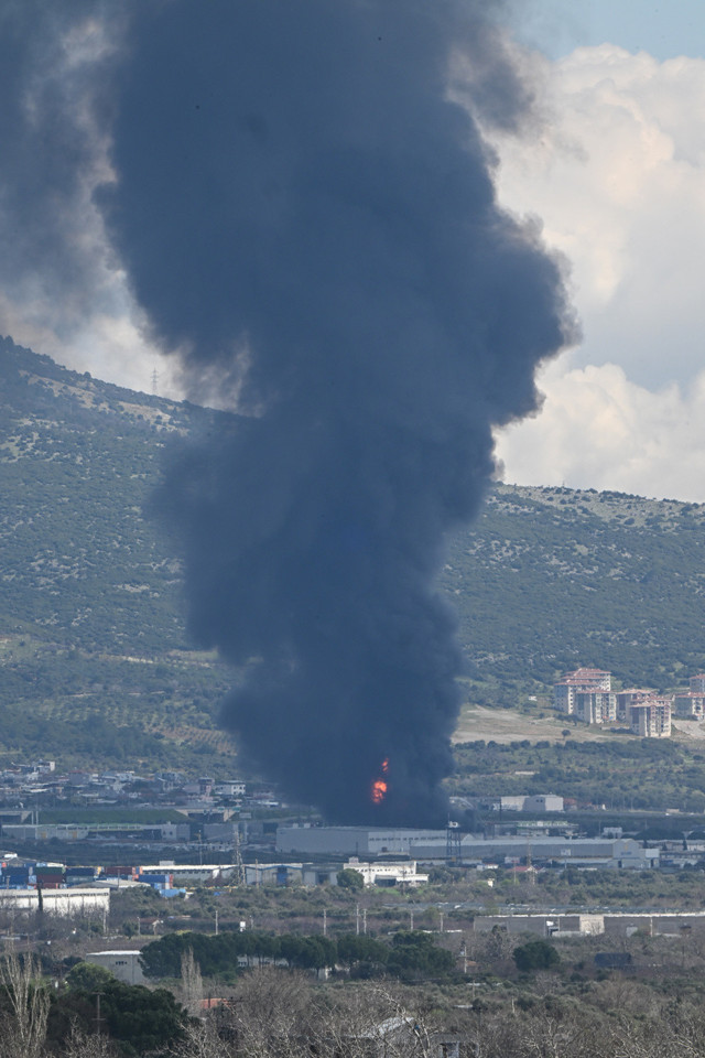 Dumanlar birçok noktadan görülüyor! Soğuk hava deposunda büyük yangın - Resim: 0