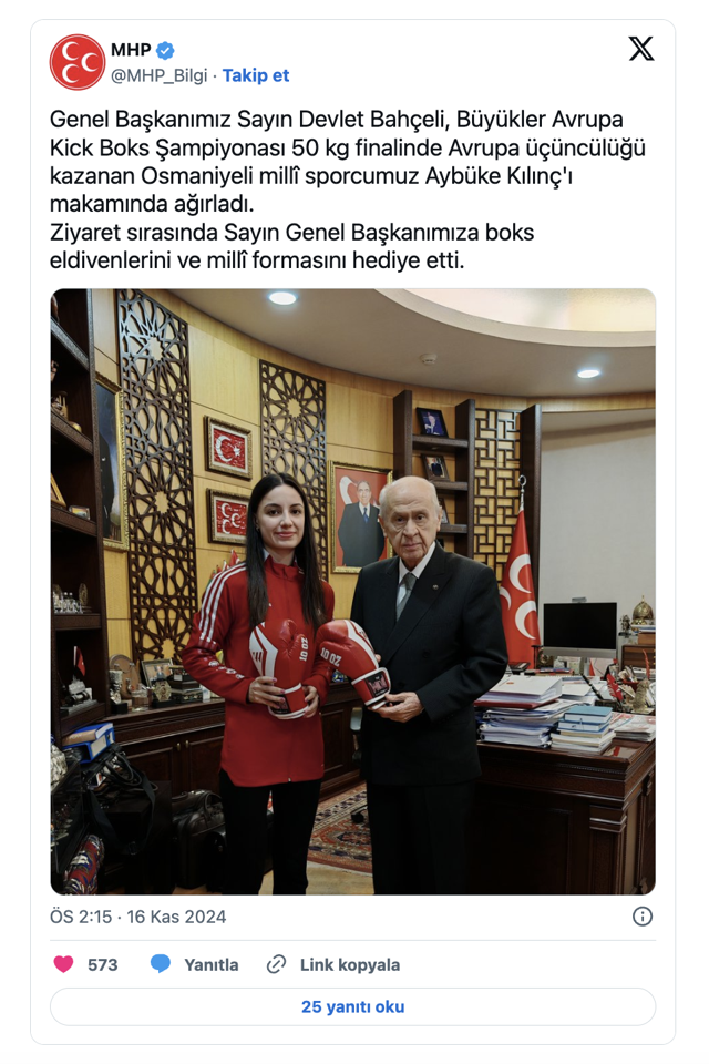 MHP Genel Başkanı Devlet Bahçeli, Aybüke Kılınç'ı kabul etti - Resim: 0