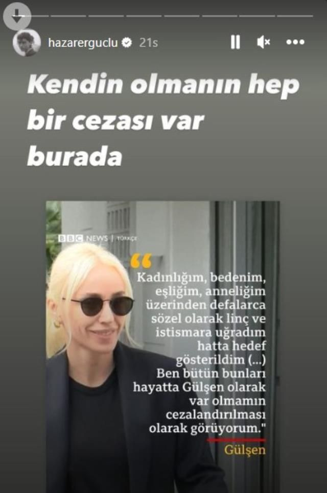 Mahkemede ''Gülşen olmanın cezasını çekiyorum'' diyen Gülşen'e Hazar Ergüçlü'den cevap gecikmedi - Resim: 4